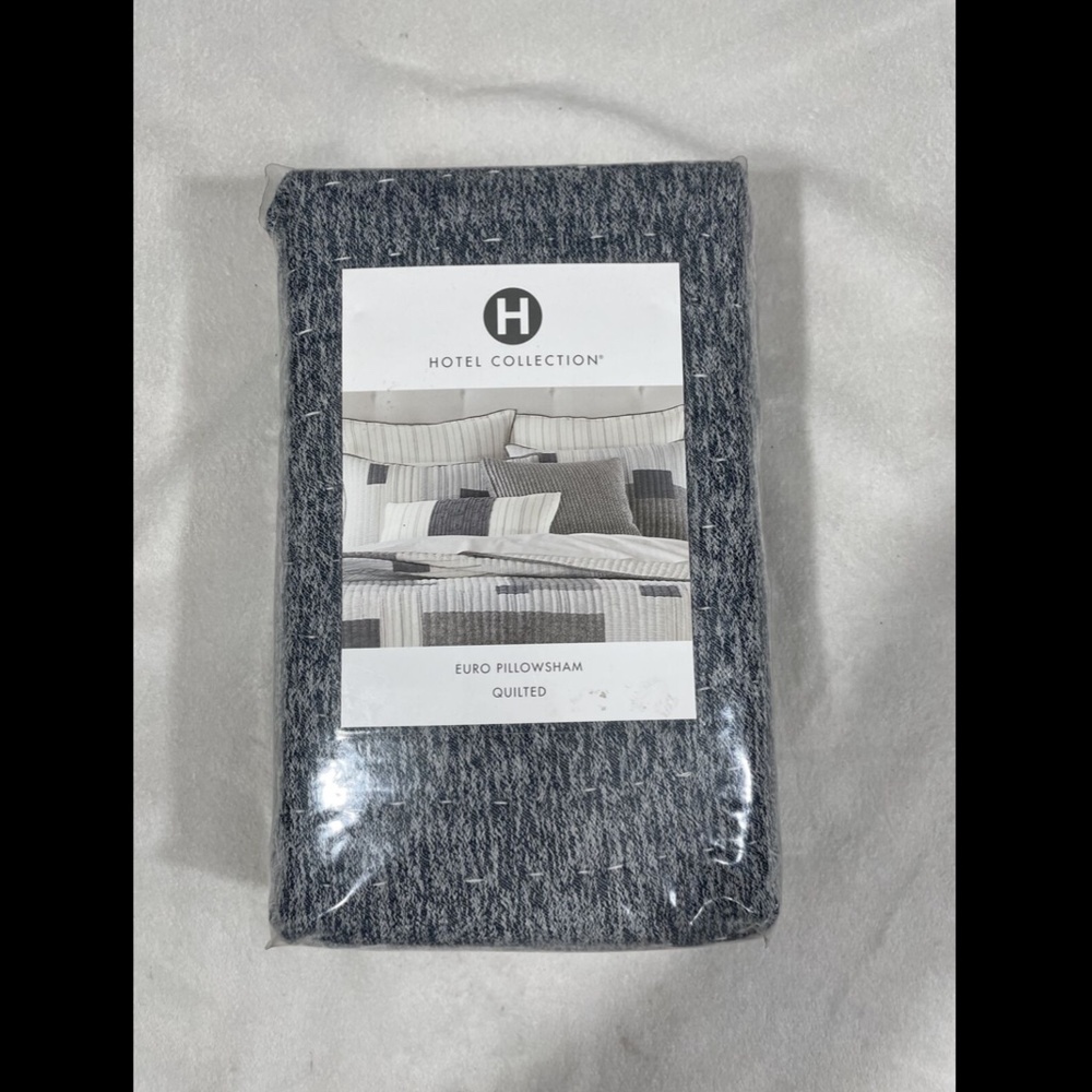 NIB Hotel Collection Patchwork Stripe Euro Sham‎